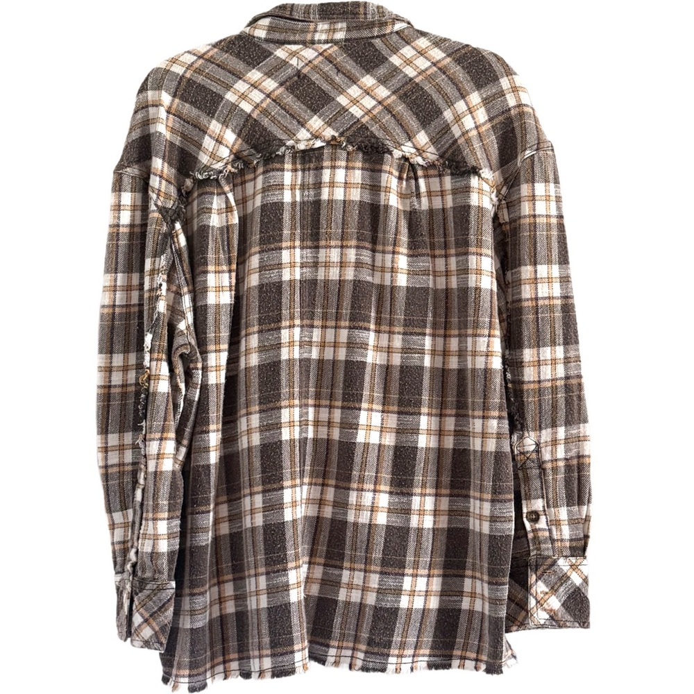 BDG Urban Outfitters Plaid Oversized Crop Shirt Small - Picture 10 of 12